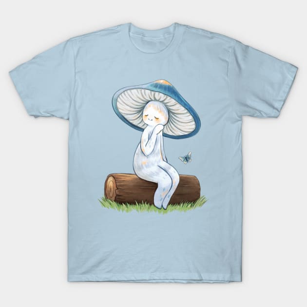 Elegant Blue Webcap T-Shirt by fairydropart